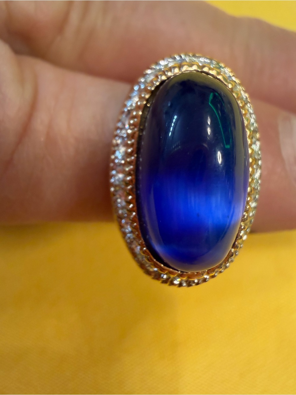 Park Lane Blue Oval Statement Ring – Size 8